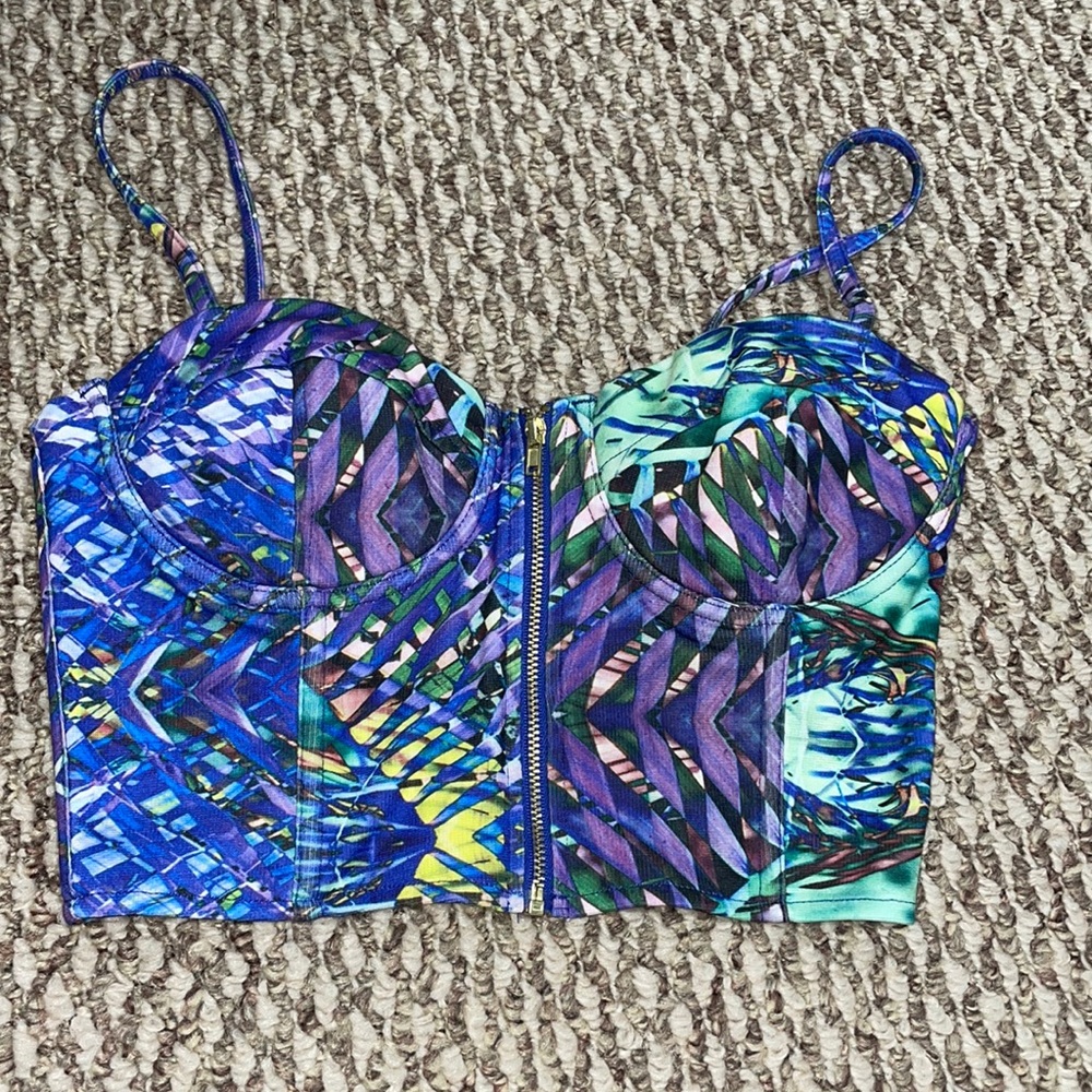 H&M bustier top crop top size small